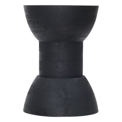 19" Black Solid Wood Backless Bar Chair HomeRoots