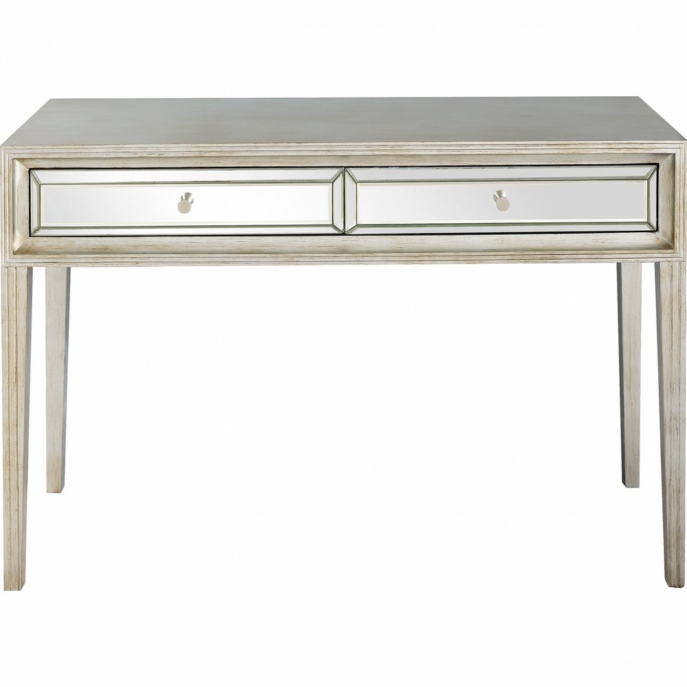 48" Silver Mirrored Glass Console Table HomeRoots