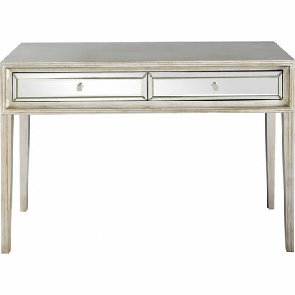 48" Silver Mirrored Glass Console Table HomeRoots