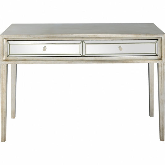 48" Silver Mirrored Glass Console Table HomeRoots