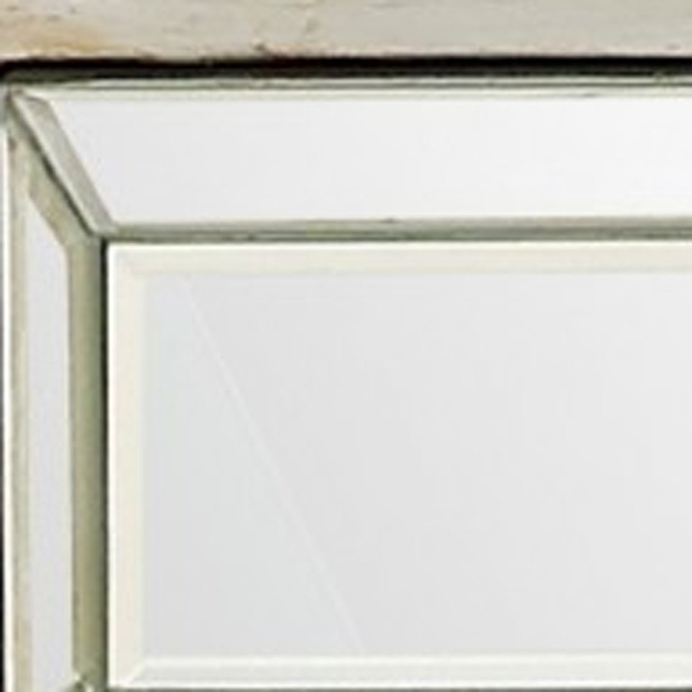 48" Silver Mirrored Glass Console Table HomeRoots