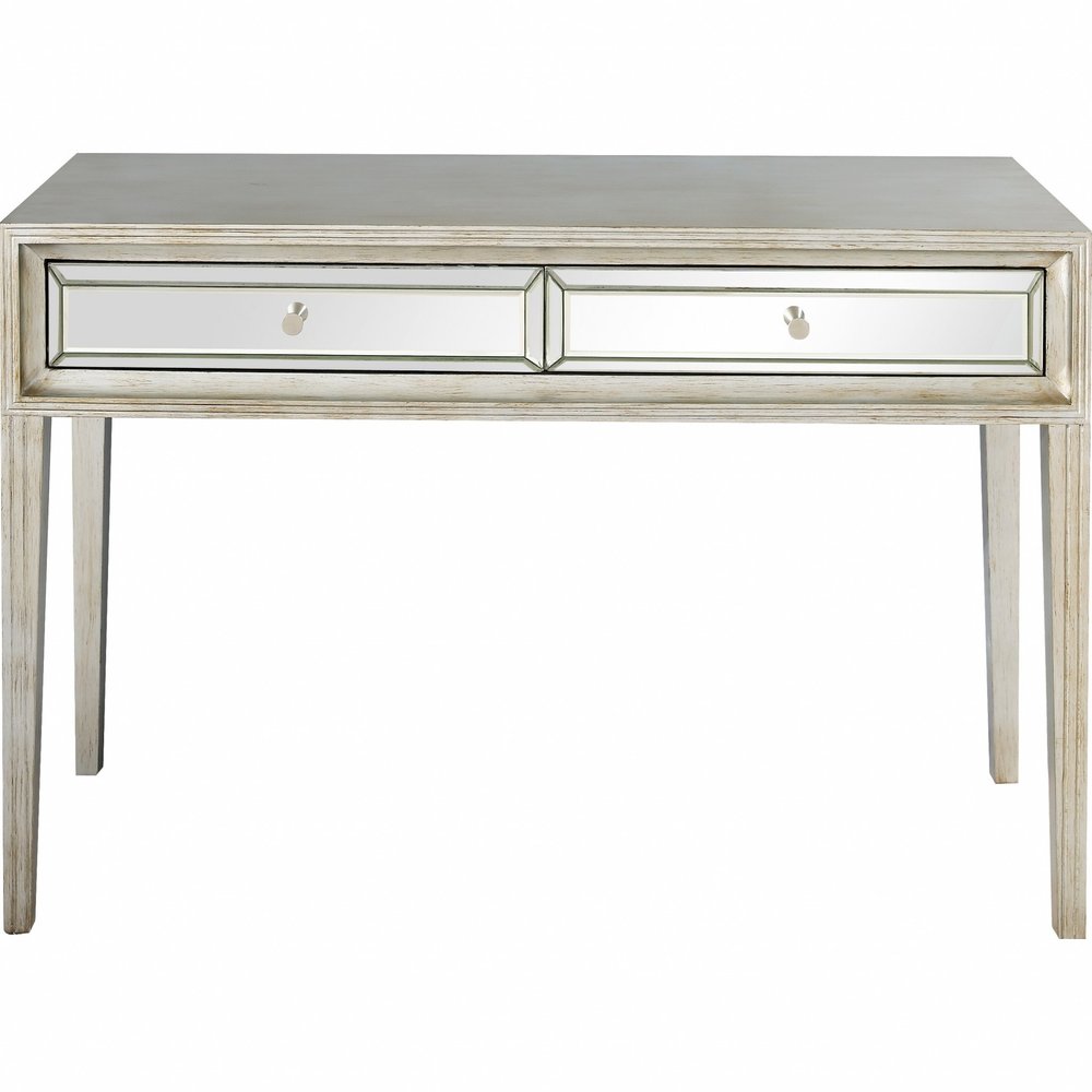 48" Silver Mirrored Glass Console Table HomeRoots