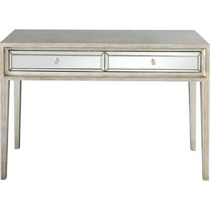 48" Silver Mirrored Glass Console Table HomeRoots