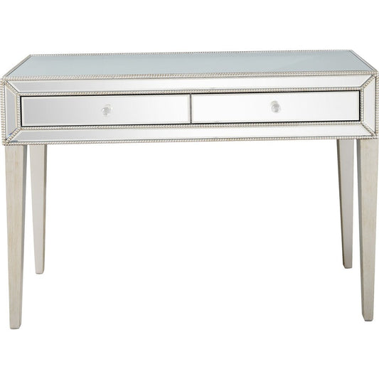 48" Silver Mirrored Glass Console Table HomeRoots