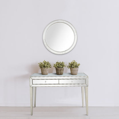 48" Silver Mirrored Glass Console Table HomeRoots