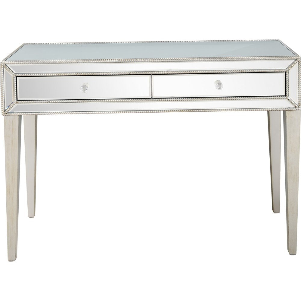 48" Silver Mirrored Glass Console Table HomeRoots