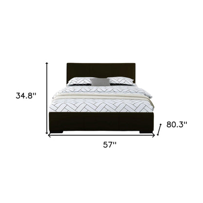 Black Platform Twin Bed - FurniFindUSA