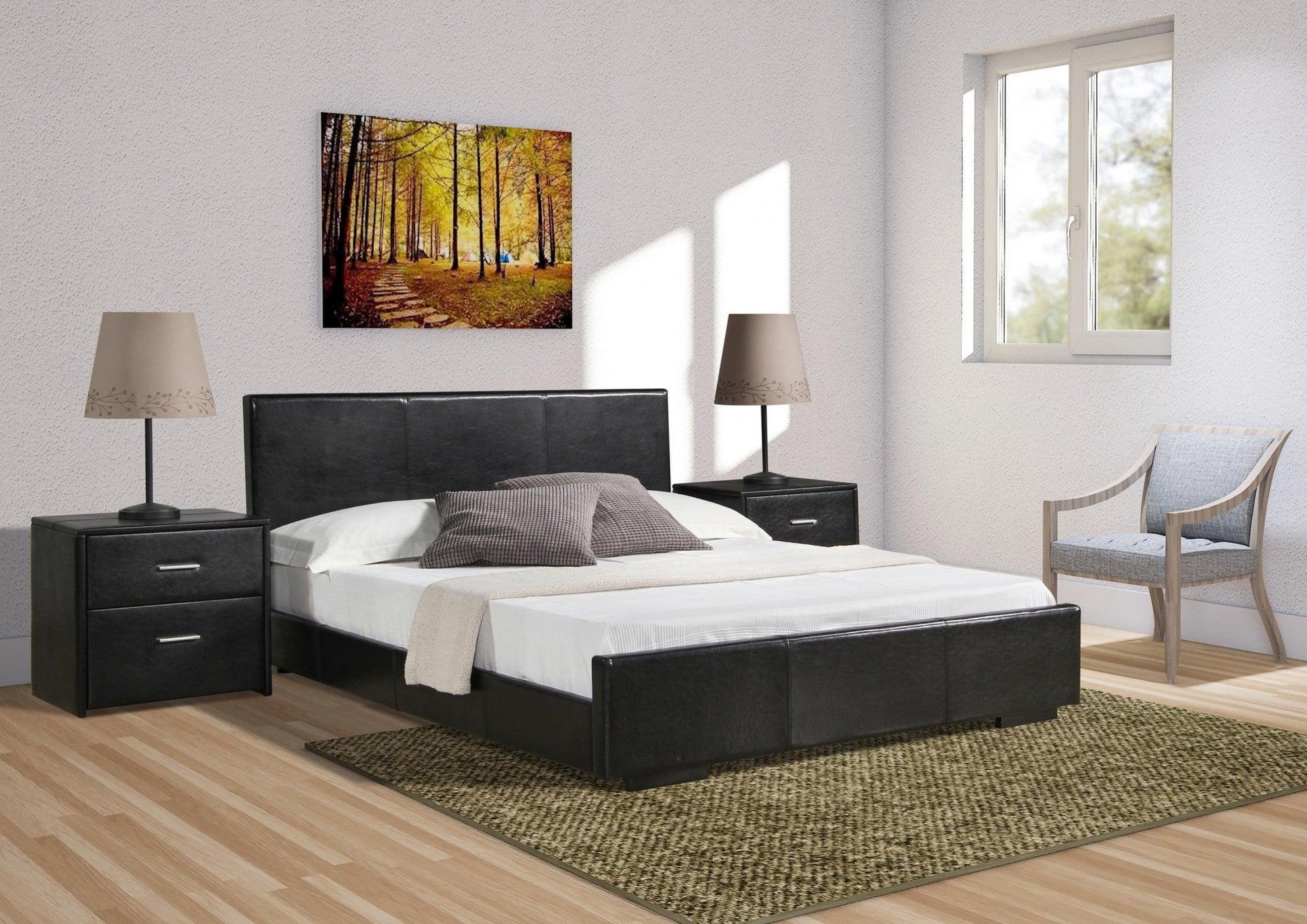 Black Platform Twin Bed - FurniFindUSA