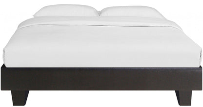 Black Platform Queen Bed with Two Nightstands - FurniFindUSA