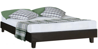 Black Platform Queen Bed with Two Nightstands - FurniFindUSA