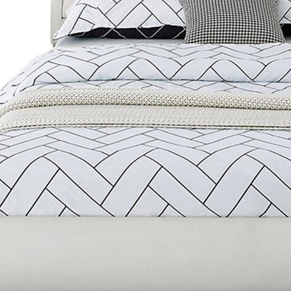 White Faux Leather Queen Bed Frame HomeRoots