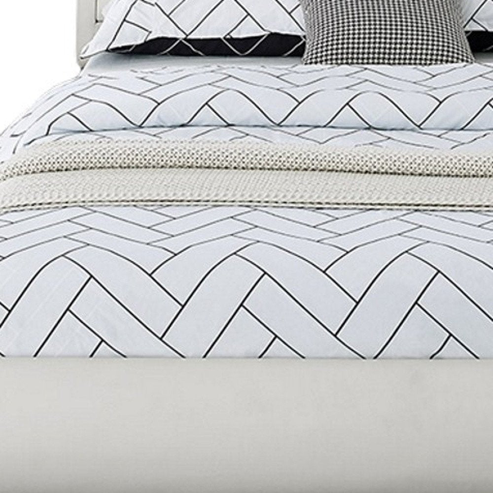 White Faux Leather Queen Bed Frame HomeRoots