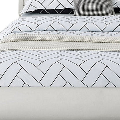 White Faux Leather Queen Bed Frame HomeRoots