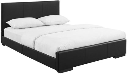 Black Upholstered Twin Platform Bed - FurniFindUSA