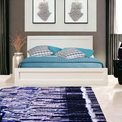 Black Inlaid Panels Solid Wood Full Bed Frame HomeRoots