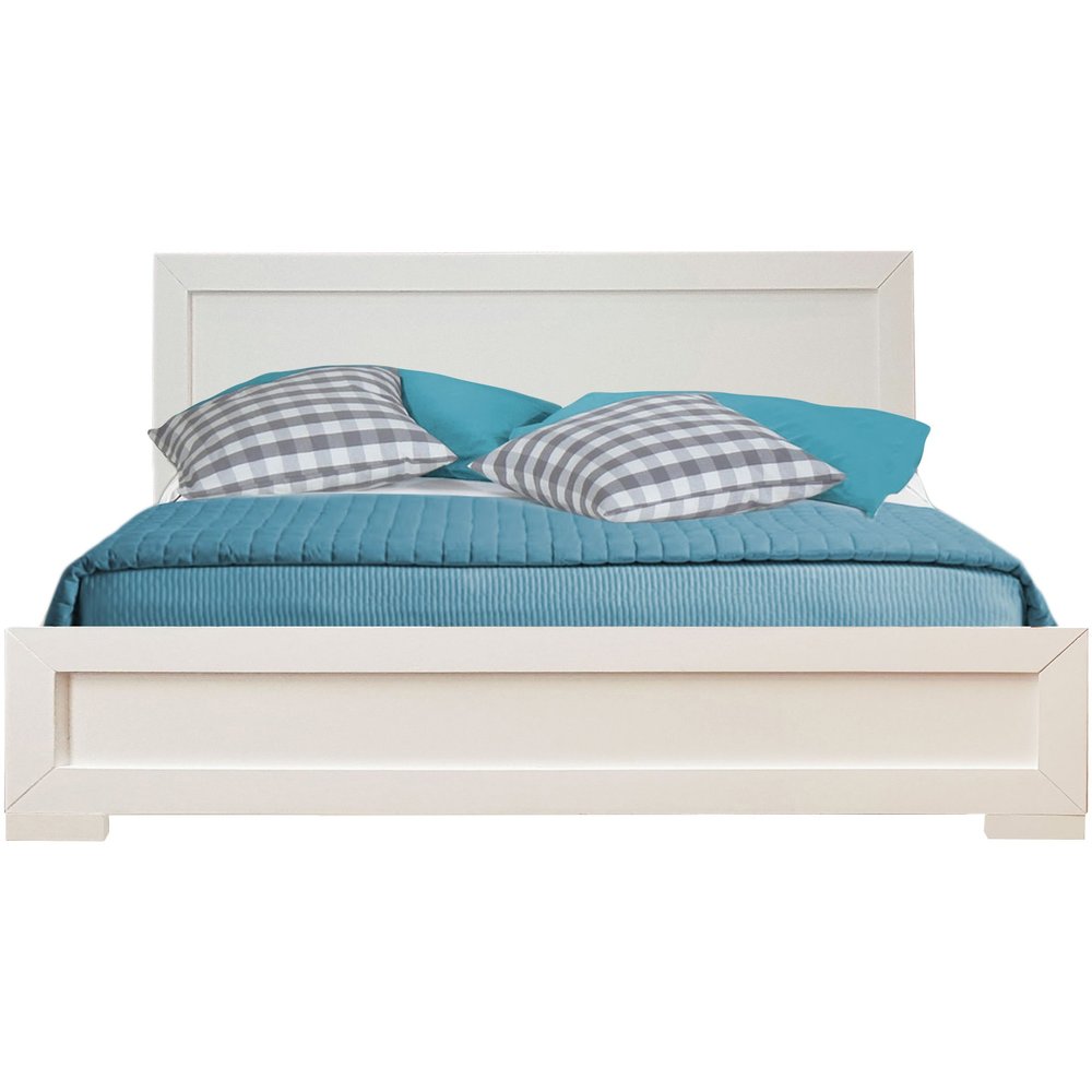 Black Inlaid Panels Solid Wood Queen Bed Frame HomeRoots