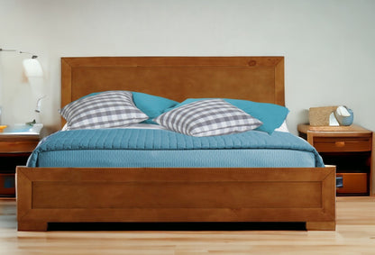 Espresso Wood King Platform Bed