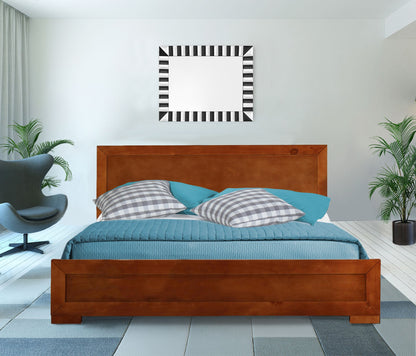 Espresso Wood King Platform Bed