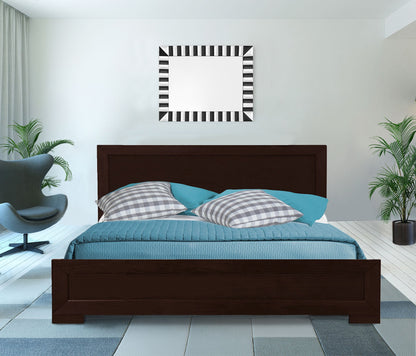 Espresso Wood King Platform Bed