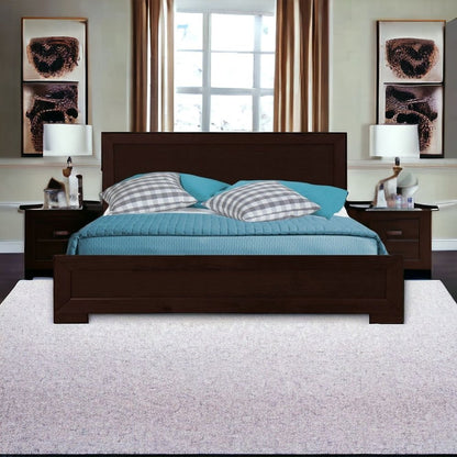 Espresso Solid and Manufactured Wood Queen Bed Frame HomeRoots