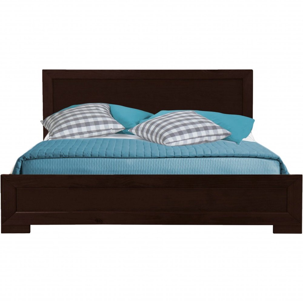 Espresso Solid and Manufactured Wood Queen Bed Frame HomeRoots