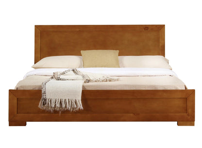 Walnut Wood Queen Platform Bed