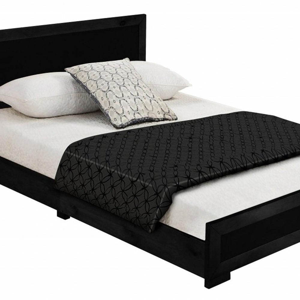 Brown Solid and Manufactured Wood Queen Bed Frame — view 19