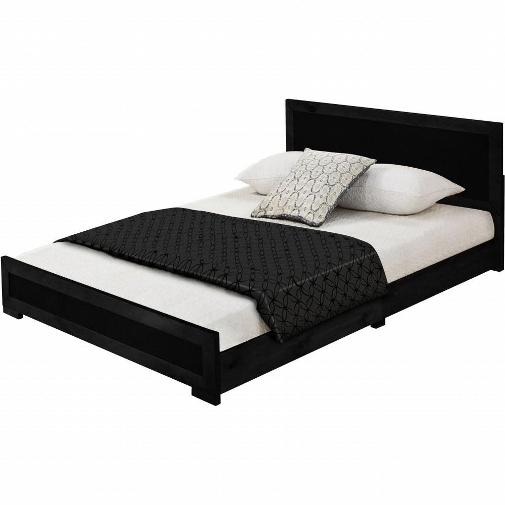 Brown Solid and Manufactured Wood Queen Bed Frame — view 18