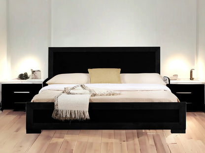 Walnut Wood Queen Platform Bed