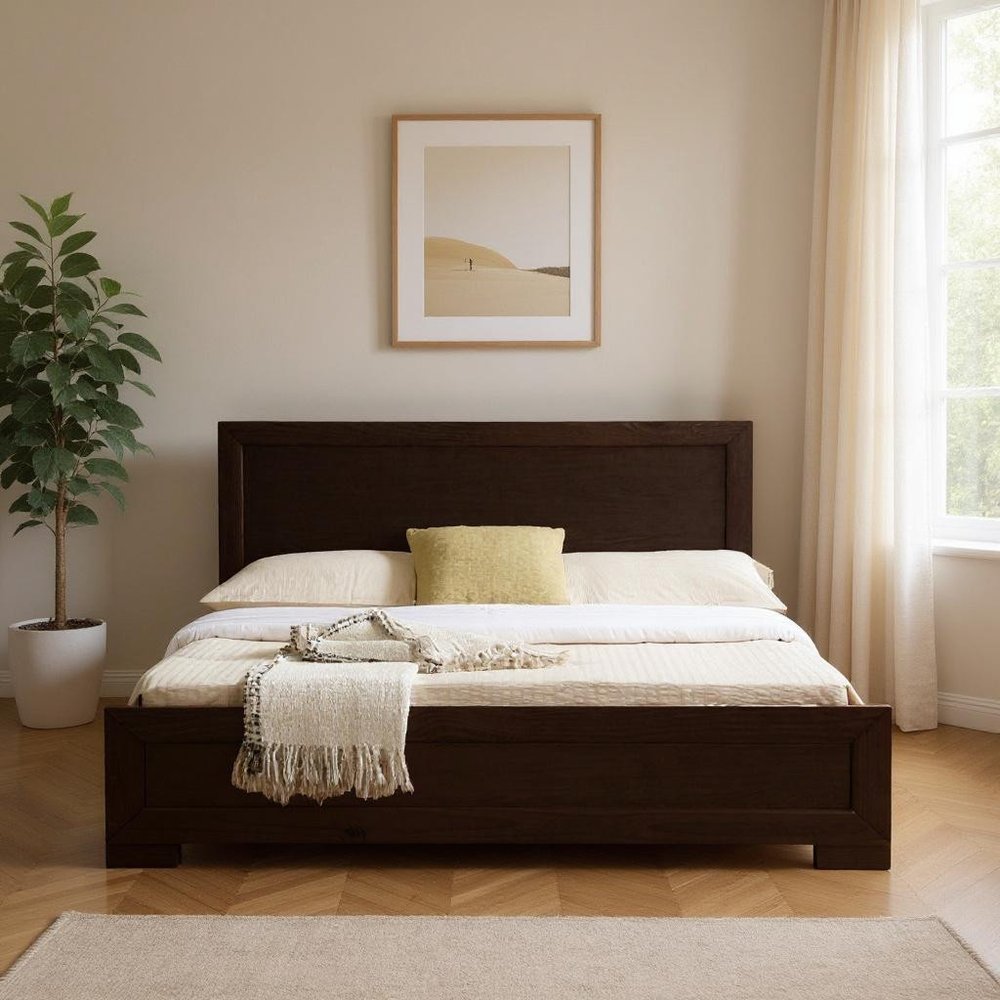 Espresso Solid and Manufactured Wood Queen Bed Frame — view 5