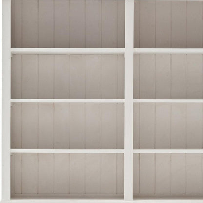 87" White Solid Wood Side Board with Hutch HomeRoots