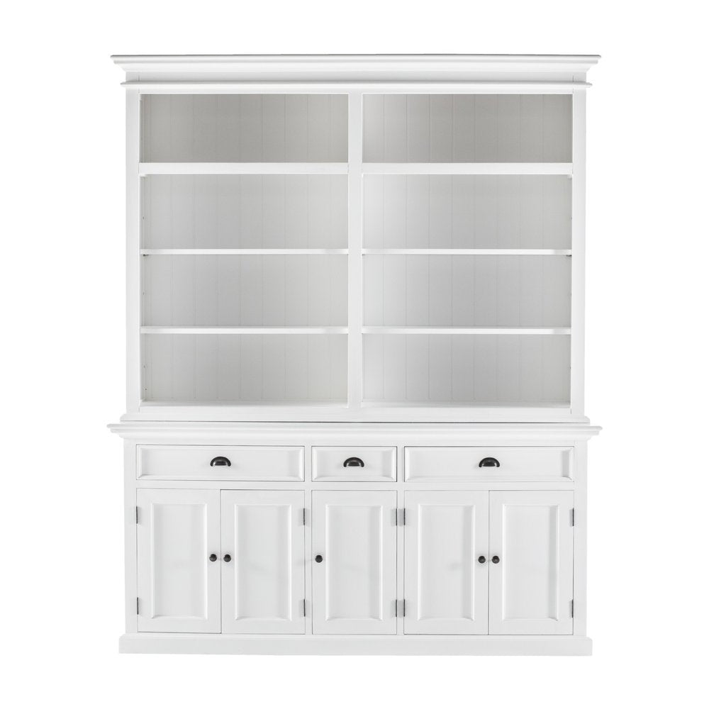 87" White Solid Wood Four Tier Bookcase HomeRoots
