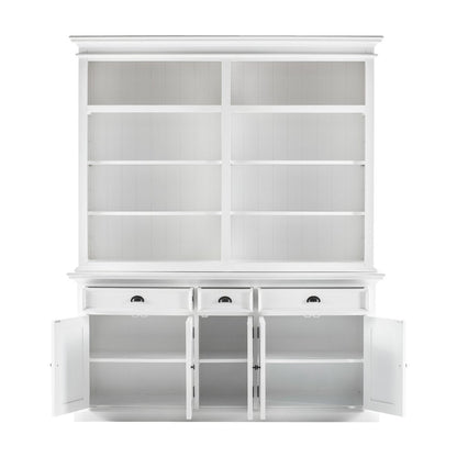 87" White Solid Wood Four Tier Bookcase HomeRoots