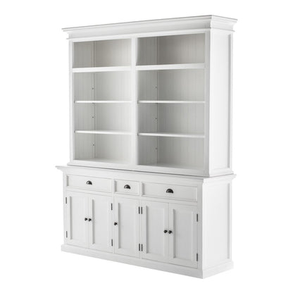 87" White Solid Wood Four Tier Bookcase HomeRoots