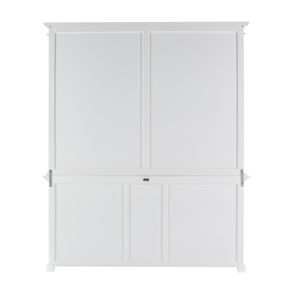 87" White Solid Wood Four Tier Bookcase HomeRoots