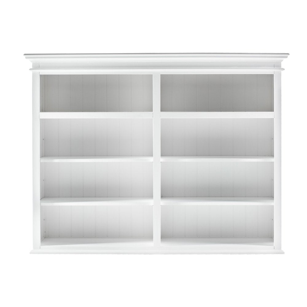 87" White Solid Wood Four Tier Bookcase — view 8