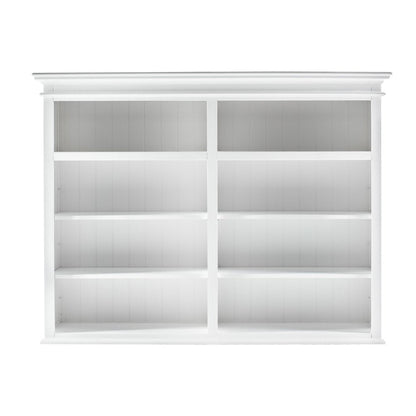 87" White Solid Wood Four Tier Bookcase HomeRoots