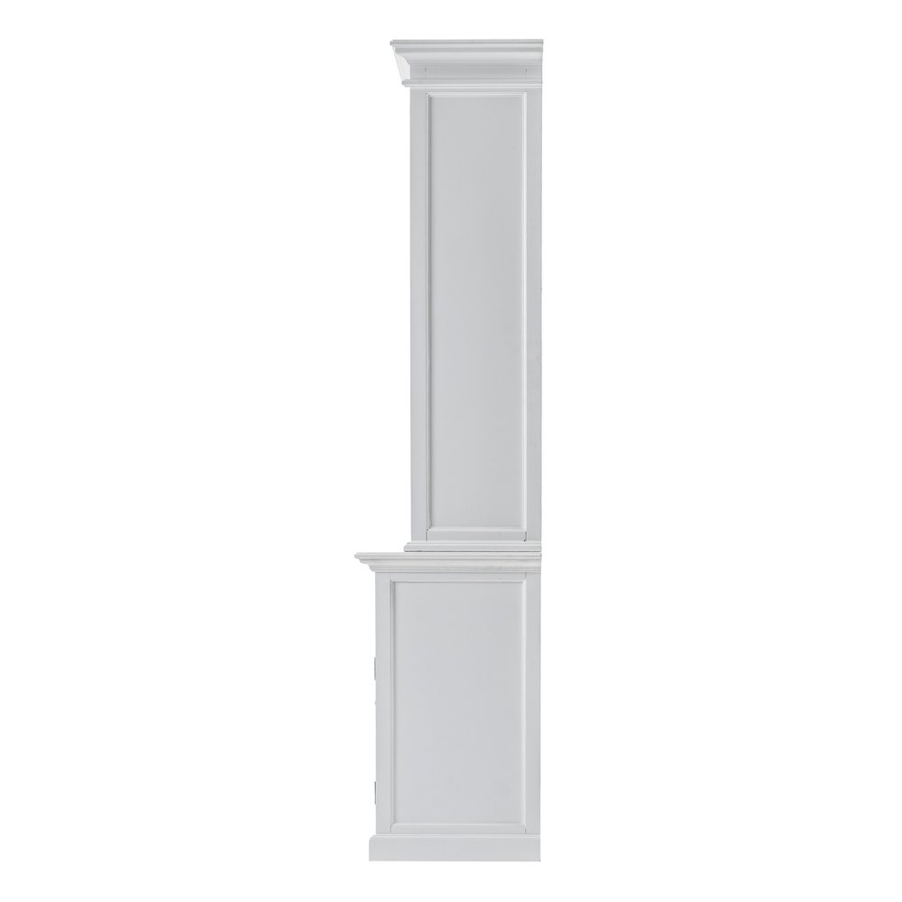 White Solid Wood Adjustable Two Tier Bookcase HomeRoots