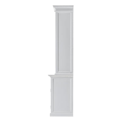 White Solid Wood Adjustable Two Tier Bookcase HomeRoots