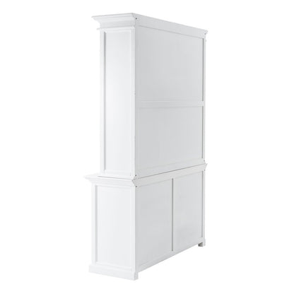 White Solid Wood Adjustable Two Tier Bookcase HomeRoots