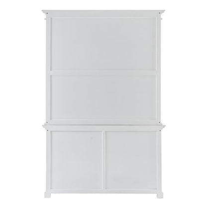 White Solid Wood Adjustable Two Tier Bookcase HomeRoots
