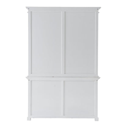 87" White Solid Wood Adjustable Four Tier Bookcase HomeRoots