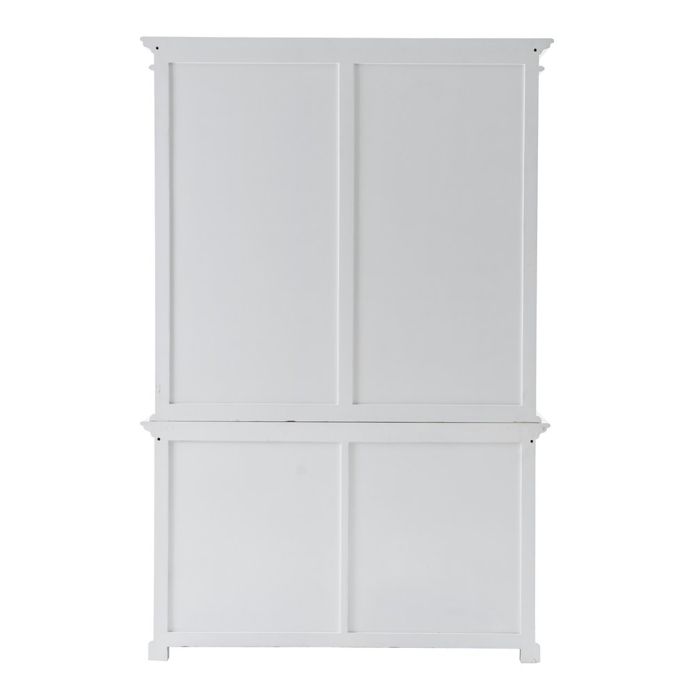 87" White Solid Wood Adjustable Four Tier Bookcase HomeRoots