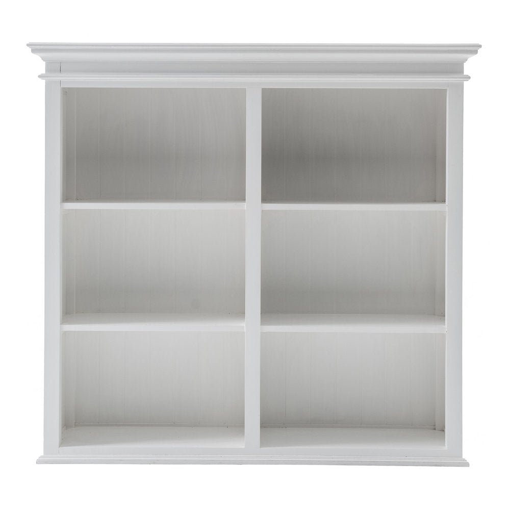 87" White Solid Wood Adjustable Four Tier Bookcase HomeRoots