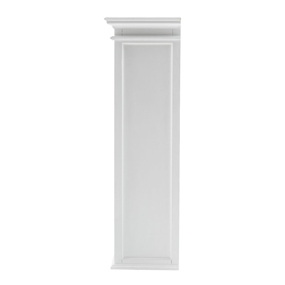 87" White Solid Wood Adjustable Four Tier Bookcase HomeRoots