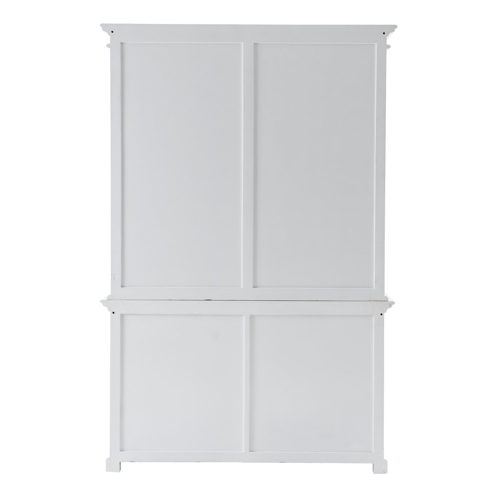 87" White Solid Wood Adjustable Four Tier Bookcase HomeRoots