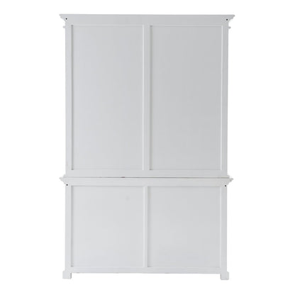87" White Solid Wood Adjustable Four Tier Bookcase HomeRoots