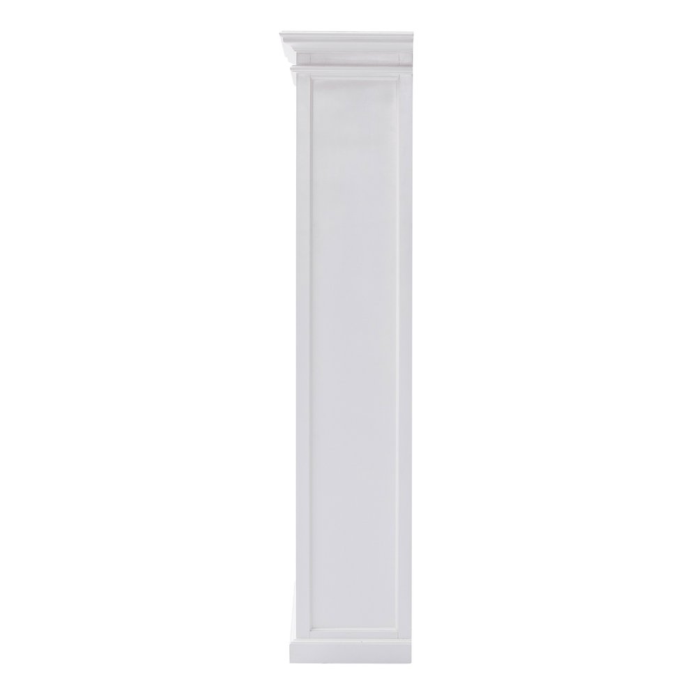 75" White Solid Wood Four Tier Bookcase HomeRoots