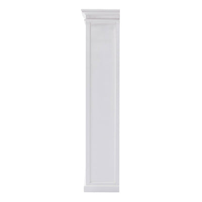 75" White Solid Wood Four Tier Bookcase HomeRoots