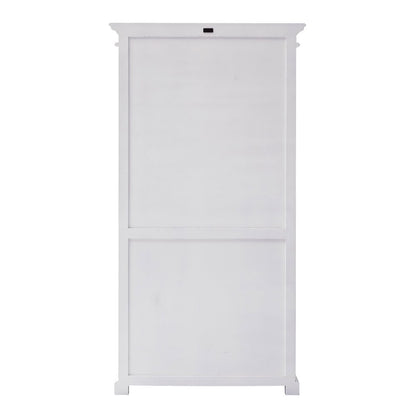 75" White Solid Wood Four Tier Bookcase HomeRoots